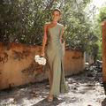 Driftly | Dress Women's Maxi One-Shoulder - Satin