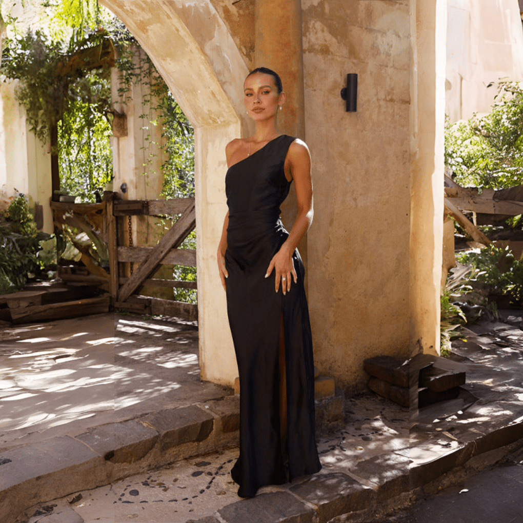 Driftly | Dress Women's Maxi One-Shoulder - Satin