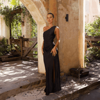 Driftly | Dress Women's Maxi One-Shoulder - Satin