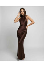 Driftly | Dress Women's Maxi Halterneck - Satin