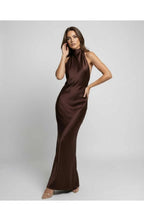 Driftly | Dress Women's Maxi Halterneck - Satin