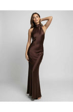 Driftly | Dress Women's Maxi Halterneck - Satin