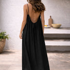 Driftly | Dress Women's Maxi Summer Spaghetti Strap - Linen