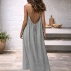 Driftly | Dress Women's Maxi Summer Spaghetti Strap - Linen