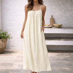 Driftly | Dress Women's Maxi Summer Spaghetti Strap - Linen