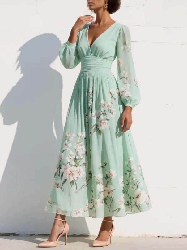 Driftly | Dress Women's Midi Floral Print - Viscose
