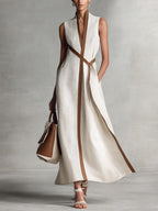 Driftly | Dress Women's Midi - Linen